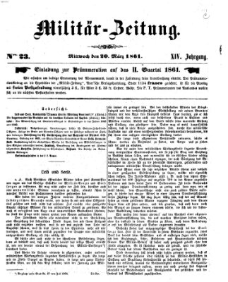 Militär-Zeitung Mittwoch 20. März 1861