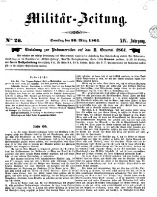 Militär-Zeitung Samstag 30. März 1861