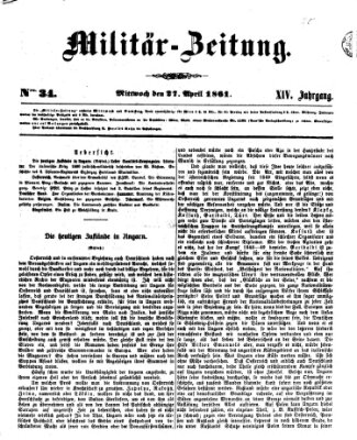 Militär-Zeitung Samstag 27. April 1861