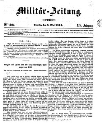 Militär-Zeitung Samstag 4. Mai 1861