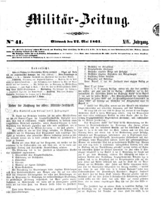 Militär-Zeitung Mittwoch 22. Mai 1861