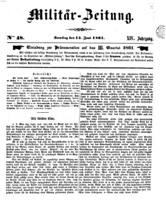 Militär-Zeitung Samstag 15. Juni 1861