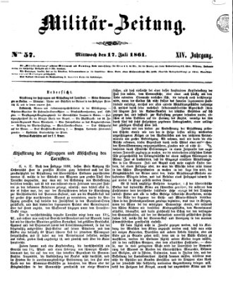 Militär-Zeitung Mittwoch 17. Juli 1861