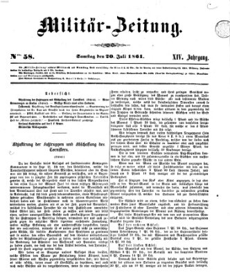 Militär-Zeitung Samstag 20. Juli 1861