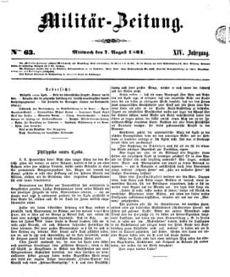 Militär-Zeitung Mittwoch 7. August 1861