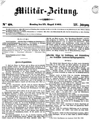 Militär-Zeitung Samstag 24. August 1861