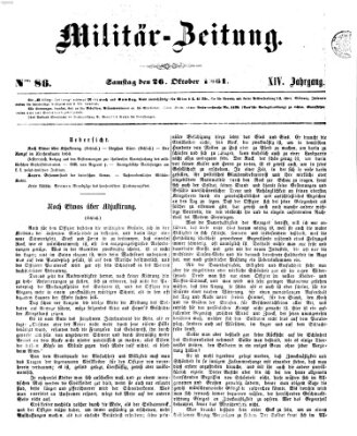 Militär-Zeitung Samstag 26. Oktober 1861