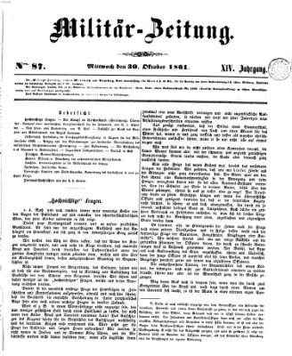 Militär-Zeitung Mittwoch 30. Oktober 1861