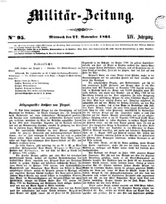 Militär-Zeitung Mittwoch 27. November 1861