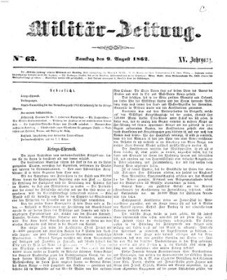 Militär-Zeitung Samstag 9. August 1862