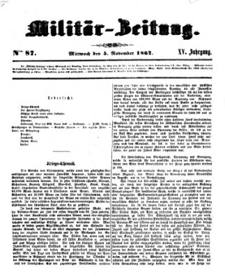 Militär-Zeitung Mittwoch 5. November 1862