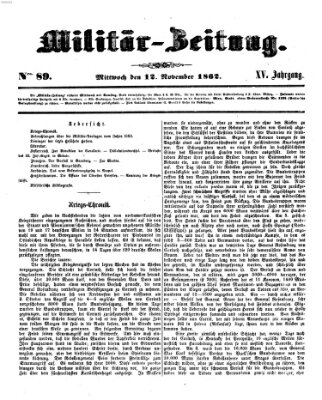 Militär-Zeitung Mittwoch 12. November 1862