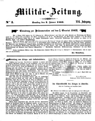 Militär-Zeitung Samstag 3. Januar 1863