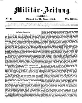 Militär-Zeitung Mittwoch 21. Januar 1863