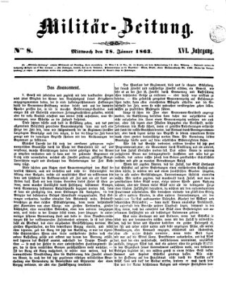 Militär-Zeitung Mittwoch 28. Januar 1863