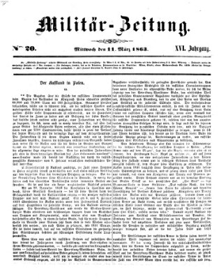 Militär-Zeitung Mittwoch 11. März 1863