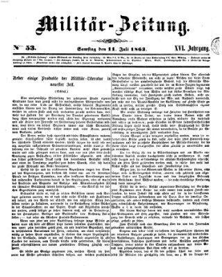 Militär-Zeitung Samstag 11. Juli 1863