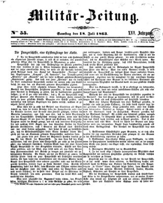 Militär-Zeitung Samstag 18. Juli 1863