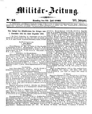 Militär-Zeitung Samstag 25. Juli 1863