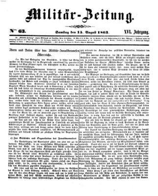 Militär-Zeitung Samstag 15. August 1863