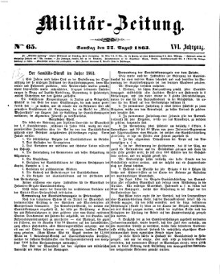 Militär-Zeitung Samstag 22. August 1863