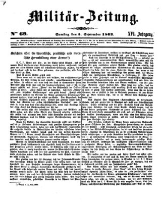 Militär-Zeitung Samstag 5. September 1863