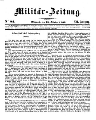 Militär-Zeitung Mittwoch 28. Oktober 1863