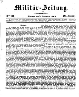 Militär-Zeitung Mittwoch 4. November 1863