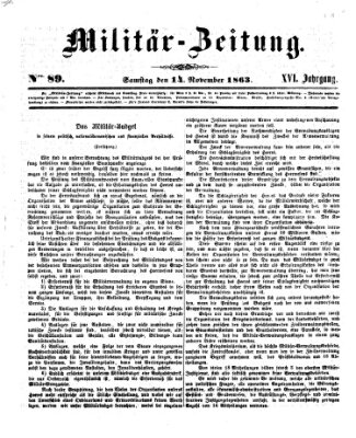 Militär-Zeitung Samstag 14. November 1863