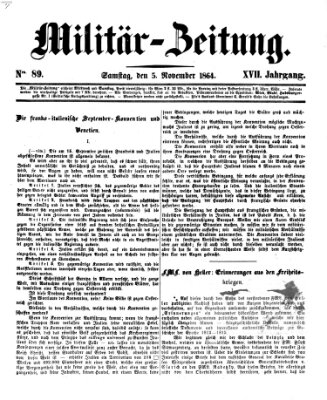 Militär-Zeitung Samstag 5. November 1864