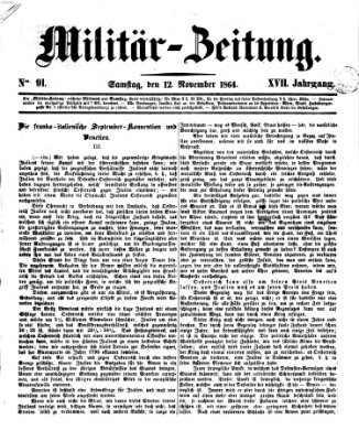 Militär-Zeitung Samstag 12. November 1864