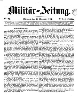 Militär-Zeitung Mittwoch 16. November 1864