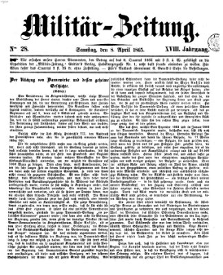 Militär-Zeitung Samstag 8. April 1865