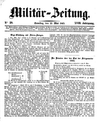 Militär-Zeitung Samstag 13. Mai 1865