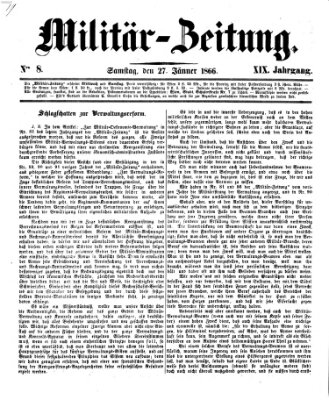 Militär-Zeitung Samstag 27. Januar 1866