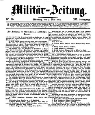 Militär-Zeitung Mittwoch 2. Mai 1866