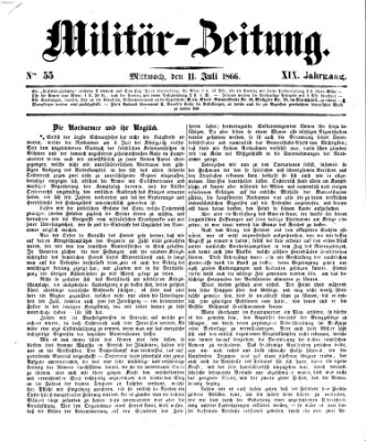 Militär-Zeitung Mittwoch 11. Juli 1866