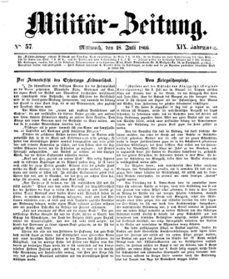 Militär-Zeitung Mittwoch 18. Juli 1866