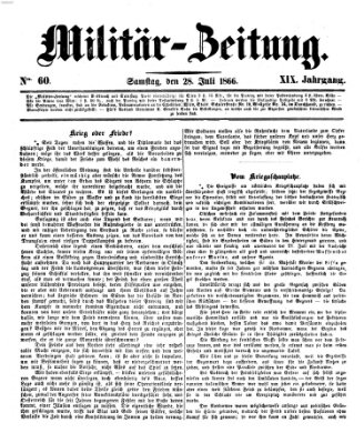 Militär-Zeitung Samstag 28. Juli 1866