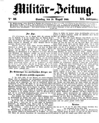 Militär-Zeitung Samstag 18. August 1866