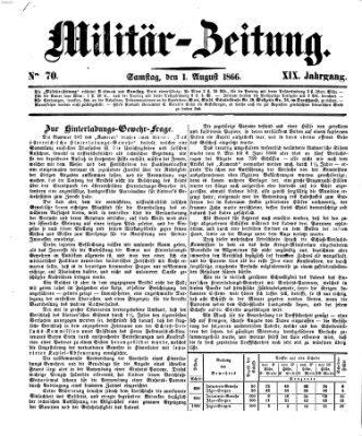 Militär-Zeitung Mittwoch 1. August 1866