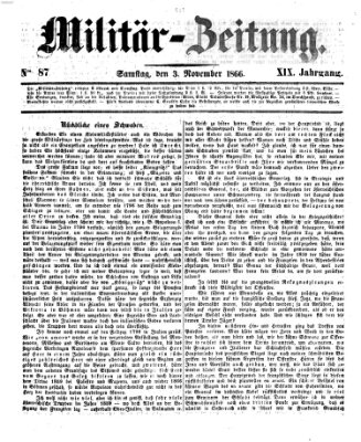 Militär-Zeitung Samstag 3. November 1866