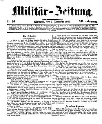 Militär-Zeitung Mittwoch 5. Dezember 1866