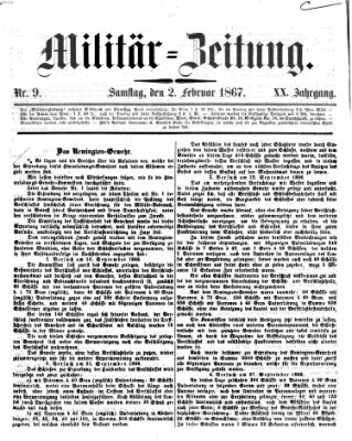 Militär-Zeitung Samstag 2. Februar 1867