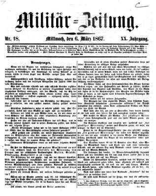 Militär-Zeitung Mittwoch 6. März 1867