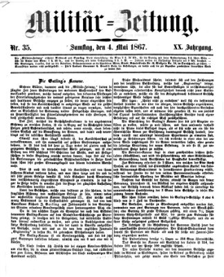 Militär-Zeitung Samstag 4. Mai 1867