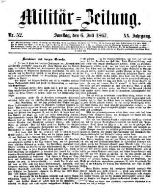 Militär-Zeitung Samstag 6. Juli 1867