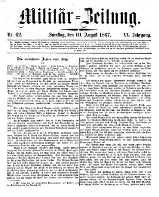 Militär-Zeitung Samstag 10. August 1867