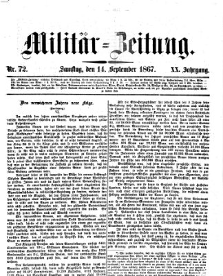 Militär-Zeitung Samstag 14. September 1867