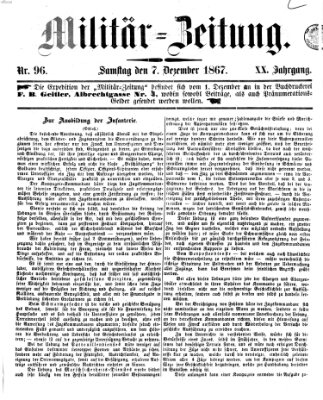 Militär-Zeitung Samstag 7. Dezember 1867